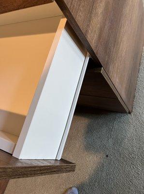 White melamine for drawers