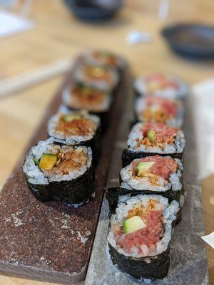 Spicy Tuna and Hamachi Roll