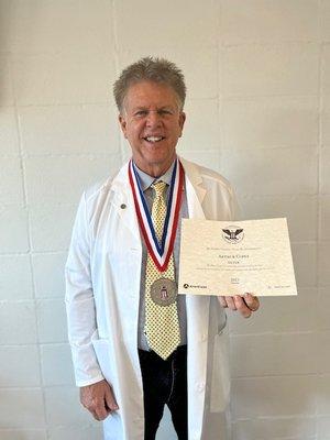 Dr. Art received the Presidents Volunteer Service Award for his outstanding commitment to his community.