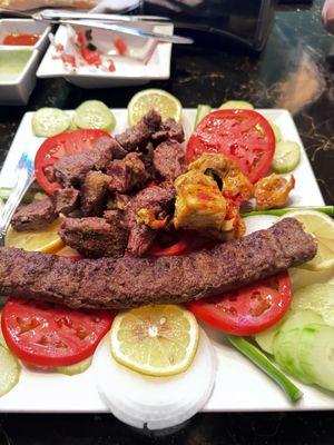 Beef Beef Tikka Kabab, Kobidah Kabab, Chicken Tikka Kabab