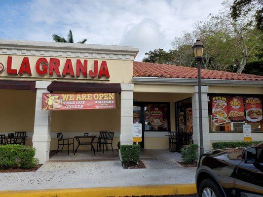 Store front with outside seating