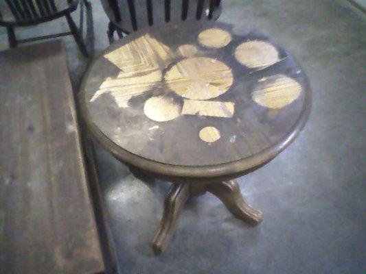 Table Before Cleaning