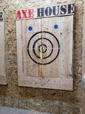 My only bullseye of the night. Throw number 15 of 15.