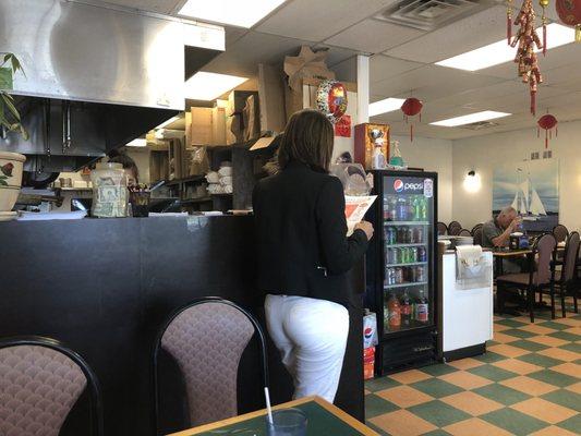 Inside of restaurant - ordering counter