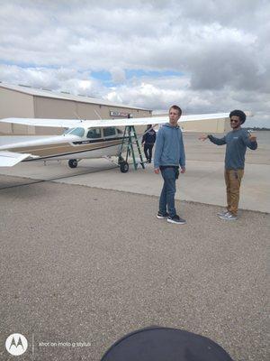 Flight instructor and my husband