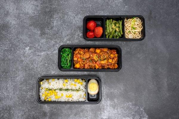 Tomato Sauce Beef with Potato Bento Box