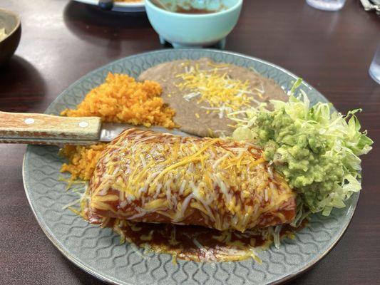 Chimichanga enchilada style