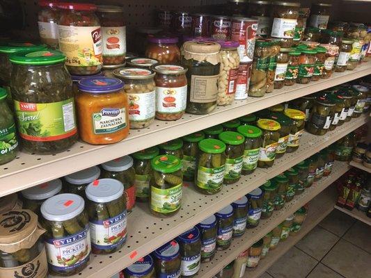 Pickled foods, jams, sauerkraut