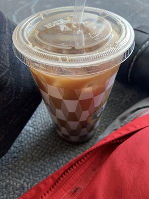 Iced coffee with almond milk