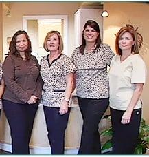 Olivia-Office Mgr., Joan-RDH, Jennifer-RDA, Sheila-RDH