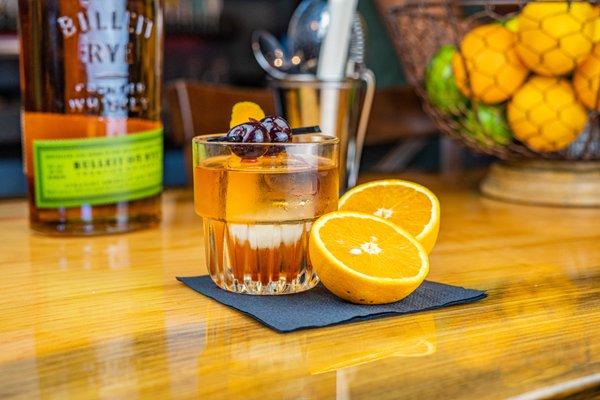 House Old Fashioned built with Bulleit Rye Bourbon