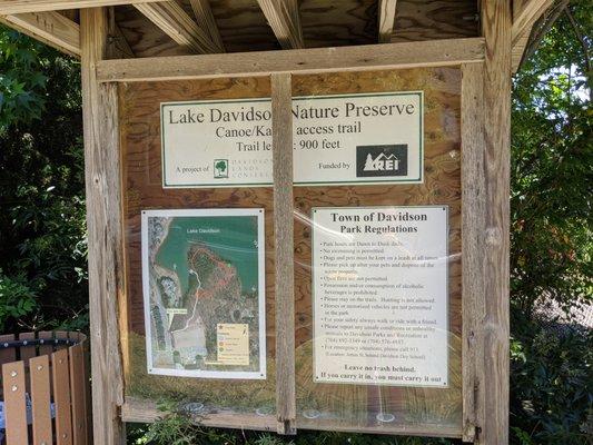 Entrance to Lake Davidson Nature Preserve