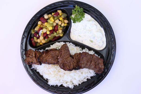 Beef shish plate