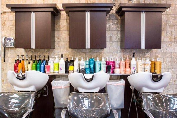 The shampoo station