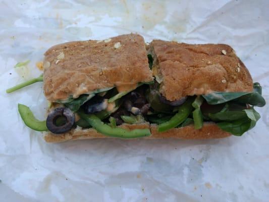 Today's lunch. Love the Southwest sauce. Staff is always nice, too.