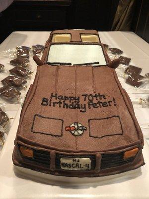 Front view of a 1978 Corvette for a 70th Birthday.