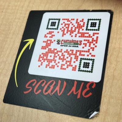 Scan for menu