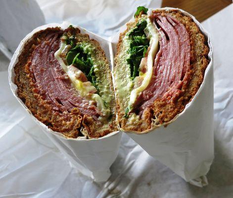 TOPS (The Only Pastrami Sandwich) on wheat roll