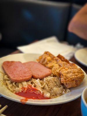 Ipoh rice roll breakfast set with fried tofu skin