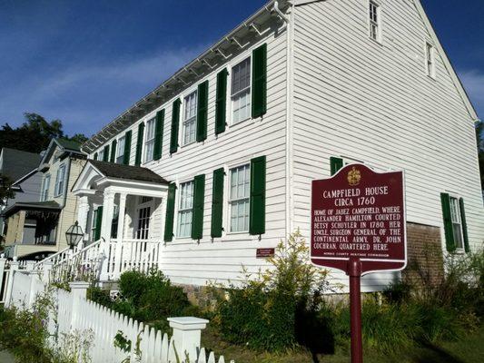 The exterior of the Schuyler-Hamilton House, on 29 September 2019.