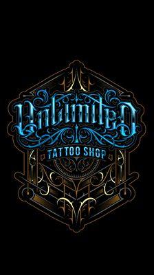 UNLIMITED TATTOO SHOP newest tattoo logo Desing