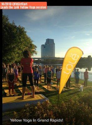 Community yoga offering with local fitness friends happen regularly