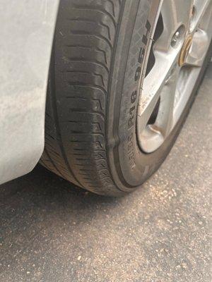 My air pocket tire that was fixed