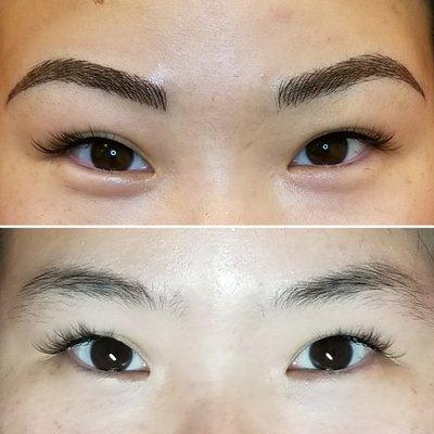 Microblading eyebrows