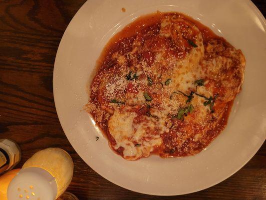 Ricotta stuffed ravioli