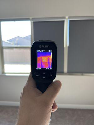 Windows don't stop heat from entering the home. They are not vacuum sealed.