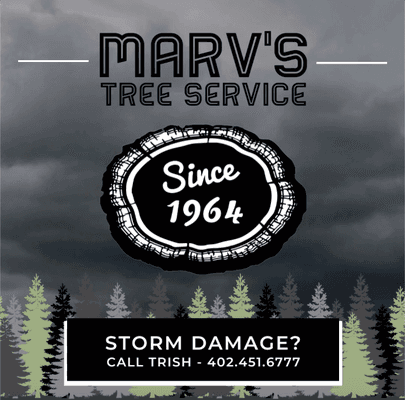 Tree storm damage? Call the experts. Fast, efficient & reliable. Marv's Tree service is a fully licenced and insured tree service in Omaha.