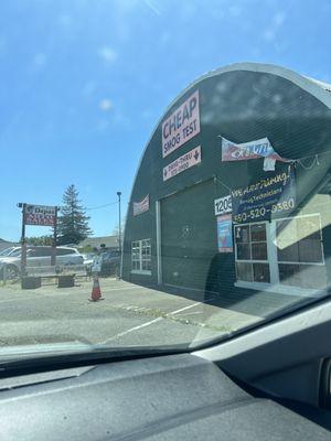 Cheap smog test. Been coming here for a few years. Straightforward service. They make it so easy. Come on, "drive through"