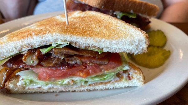 BLT Sandwich on Toast was awesome. Lots of bacon and fresh