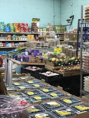 Bulk nuts, teas, fresh breads, international cookies, and other interesting condiments