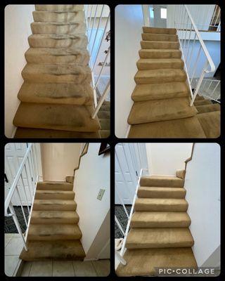 Stairs before and after