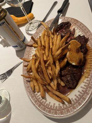 Steak Frites with fries