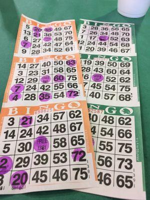 Playing bingo at the firehouse