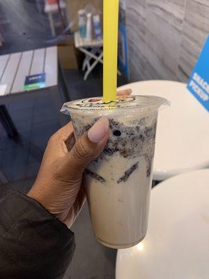 Oreo Creme Brulee Milk Tea