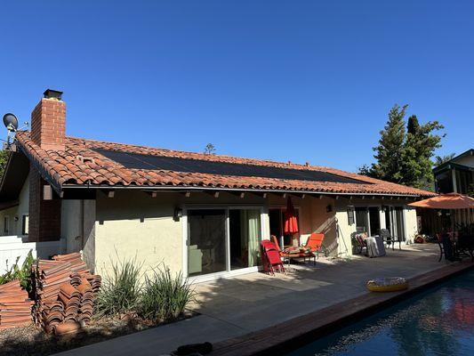 The new system sits really nicely on the roof, lowered into the tiles.