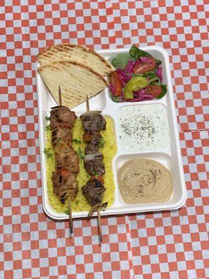 Chicken & Beef Kebab Plate