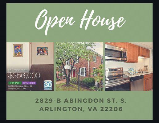 OPEN HOUSE SUNDAY IN FAIRLINGTON  VILLAGES
6/10, 1PM - 4PM
2829 Abingdon St. S., Arlington, VA 22206

Delightful home in fabulous location.