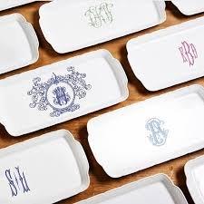 Personalize this beautiful porcelain with your choice of monogram style and color and your own custom message on the back of the platter