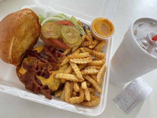 #2 bacon cheeseburger combo $10.72