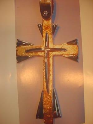 1 oz 18k two tone cross custom made by Jeffry