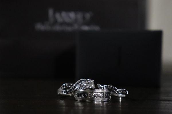 New Bridal set, with husband matching new wedding ring