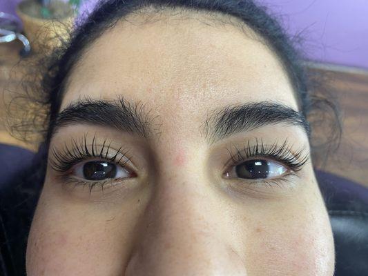 Natural eyelashes lifting with free tint only $60. Lasts about 6-8 weeks.