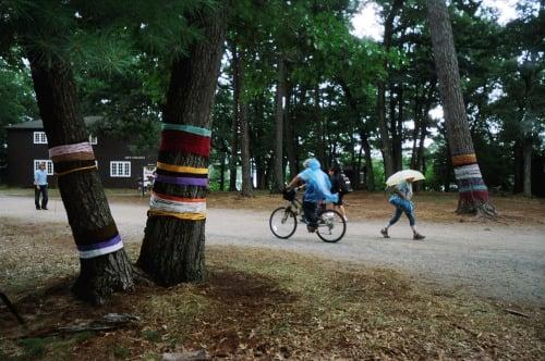 Rainy day can't stop Blue Lake.