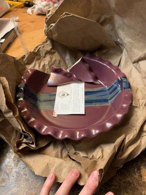 Poor sad day!! My pie plate got broken. =+€