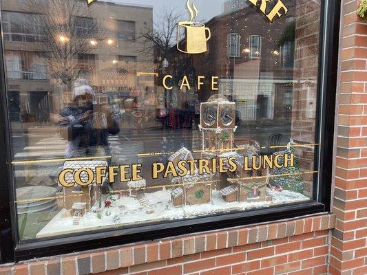 Gingerbread window display