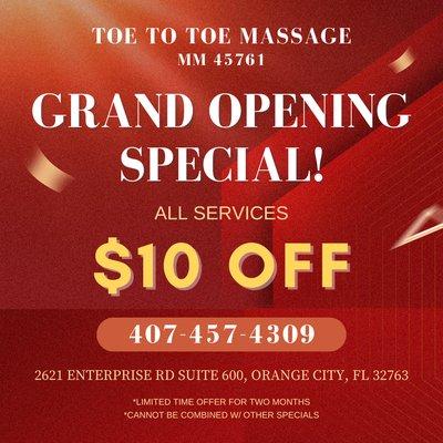 Grand Opening Special